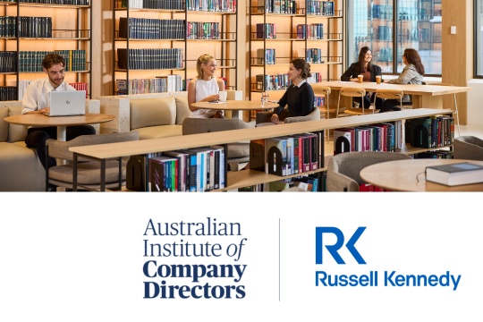 Banner for AICD and RK clinical governance workshop in 2025